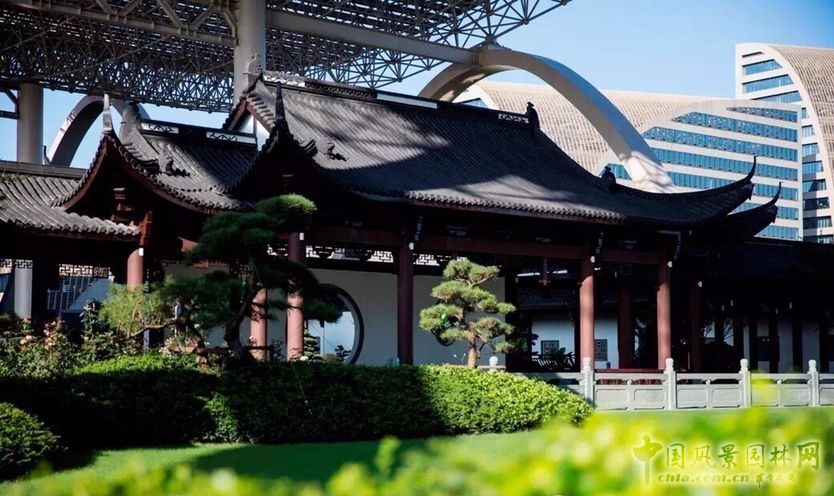 2016園冶杯專業(yè)獎(jiǎng)參賽項(xiàng)目：杭州國際博覽中心屋面園林綠化工程