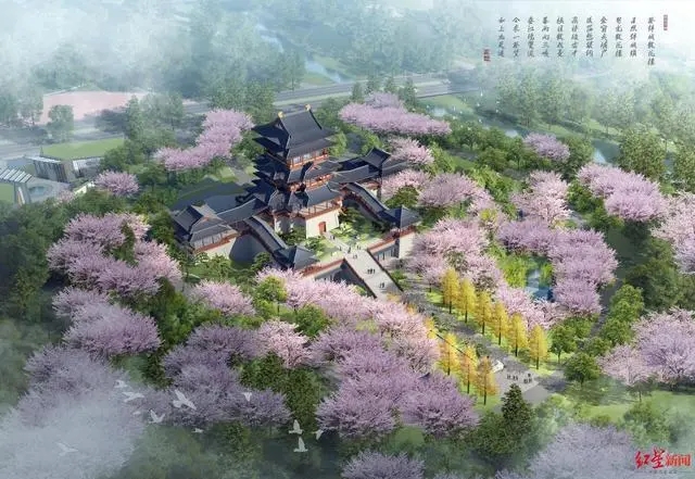 重現(xiàn)盛唐“散花樓”，成都世界園藝博覽會園區(qū)加速建設(shè)