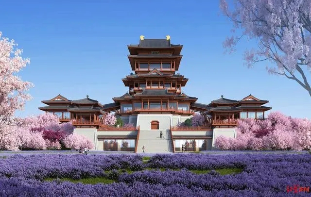 重現(xiàn)盛唐“散花樓”，成都世界園藝博覽會園區(qū)加速建設(shè)